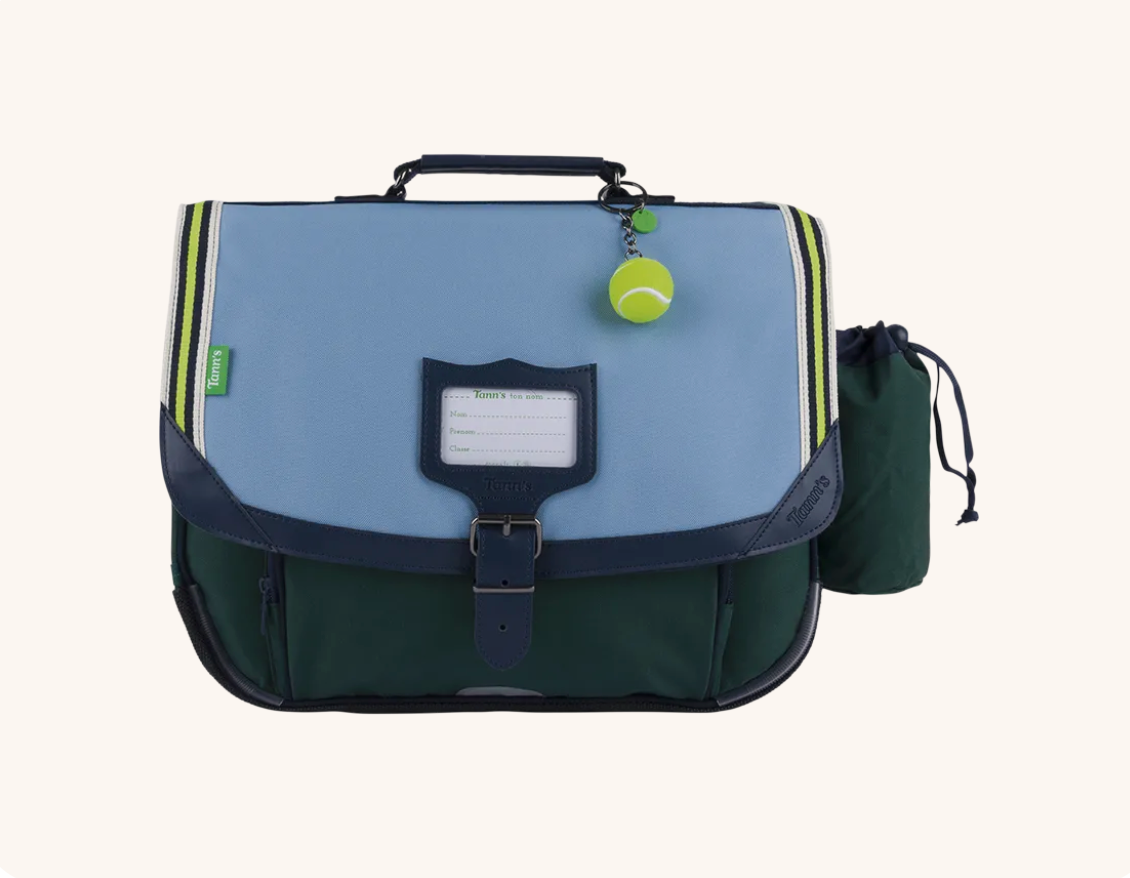 Cartable Valentin bicolore 38cm poche gourde