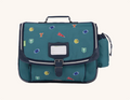 Cartable Dan vert 38cm poche gourde