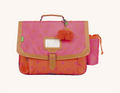 Cartable Sidonie bicolore 38cm poche gourde